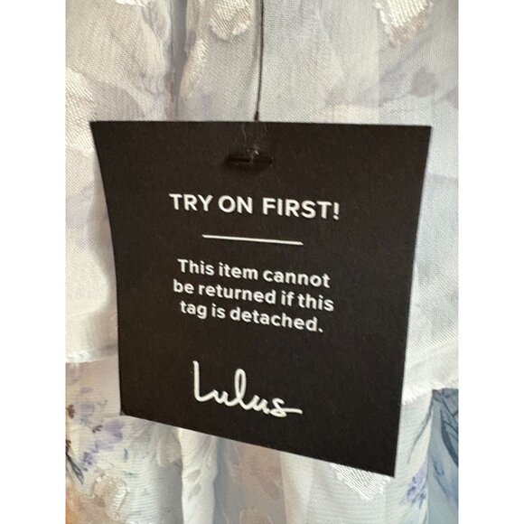 Lulus XXL Tiered Floral Maxi Dress White & Blue NWT - Picture 9 of 14